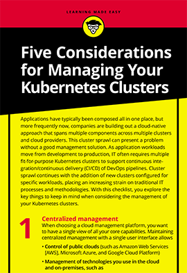 Five Considerations for Managing Your Kubernetes Clusters