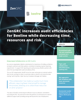 ZenGRC increases audit efficiencies for Beeline while decreasing time, resources and risk