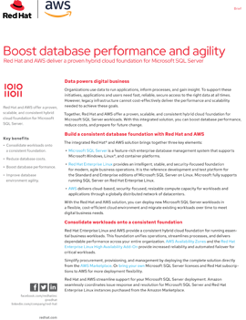 Boost database performance and agility